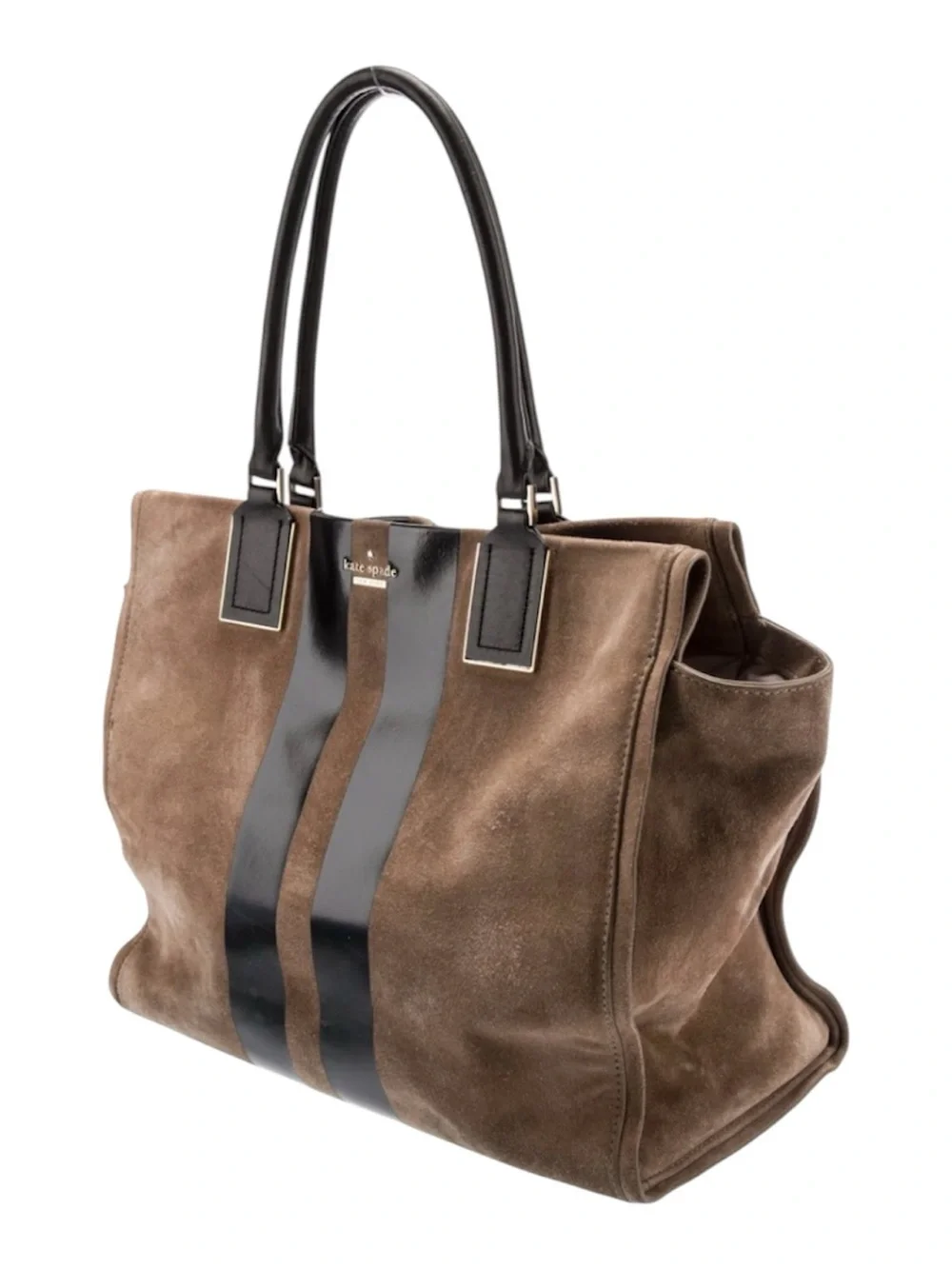 kate spade NY Weston Avenue Brice tote Distinctive Black Center Racing Stripes